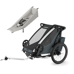Thule Chariot Cross 2 single infant bundle Dark Slate