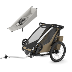 Thule Chariot Cross 2 single infant bundle Faded Khaki