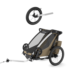 Thule Chariot Cross 2 single jogging Bundle Faded Khaki
