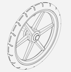  Rear Wheel Assembly 16" Right - Thule Urban Glide 2