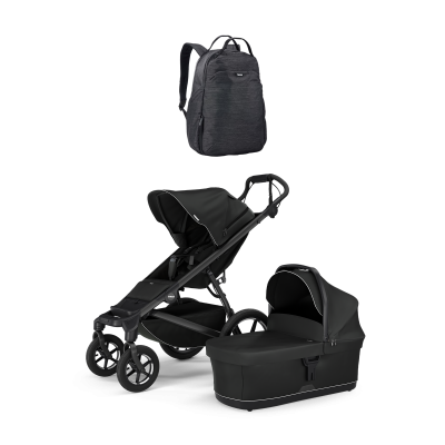 Thule Urban Glide 4-wheel baby bundle Black on Black