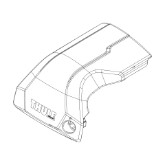Thule Front Cover Left - Thule Edge Flush Rail