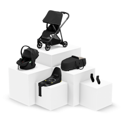 Thule Shine travel system bundle Aluminum/Gray Melange