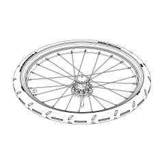 Rear wheel - right - Thule Courier