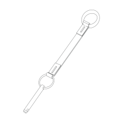 Strap securing pin with ring (2002-X)