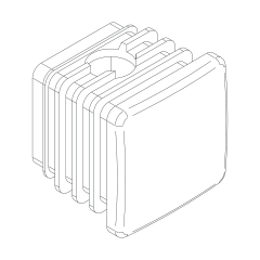 End cap 1" square