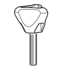 Thule 3 Wing Knob with Bolt
