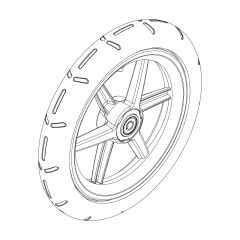  Front Wheel Assembly 12" - Thule Urban Glide 2