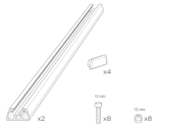 Mounting Rails with Hardware
