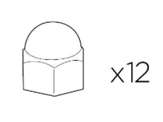 Small Plastic Bolt Caps x12
