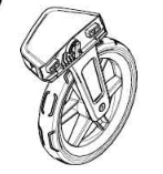 Wheel wing right - Thule Chariot 2