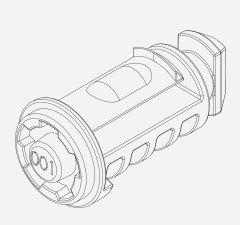Thule Plastic lock cylinder 2A