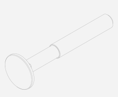 Thule bolt M8x65mm 9708