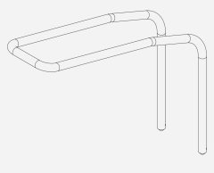 Metal bar - Thule frame mounted child bike seats