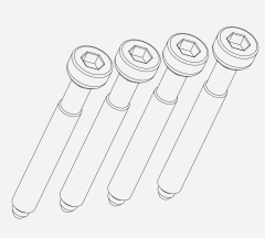 Screws M6 x 44 - Thule frame mounted child bike seats