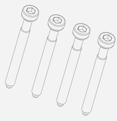 Screws M6 x 58 - Thule frame mounted child bike seats