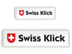 SWISS KLICK Nummernrahmen Langformat SET weiss