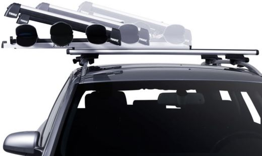 Skiträger zur Montage auf einem Auto-Dachträger - flexibel kombinierbar z.B. mit einer Dachbox